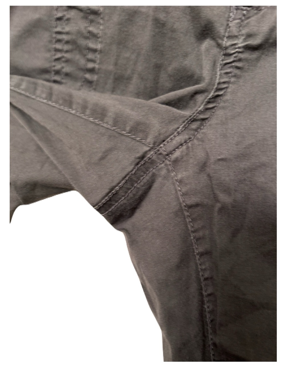 RICKIS Revolution Grey Wide Leg Cargo Stretch Utility Pants Sz 6 Pockets Y2K - Picture 12 of 16